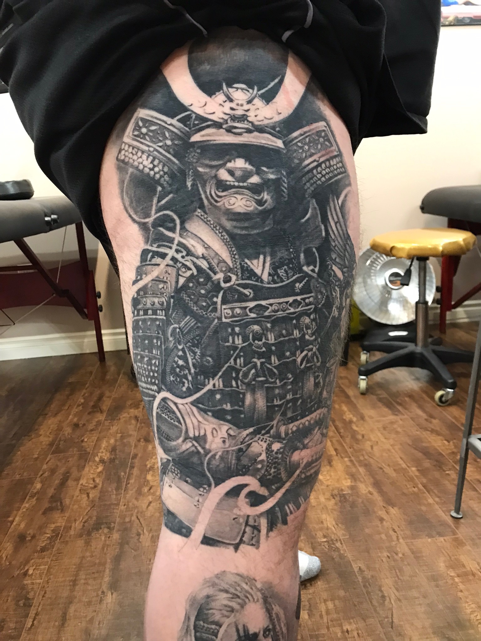 Leg sleeve tattoo