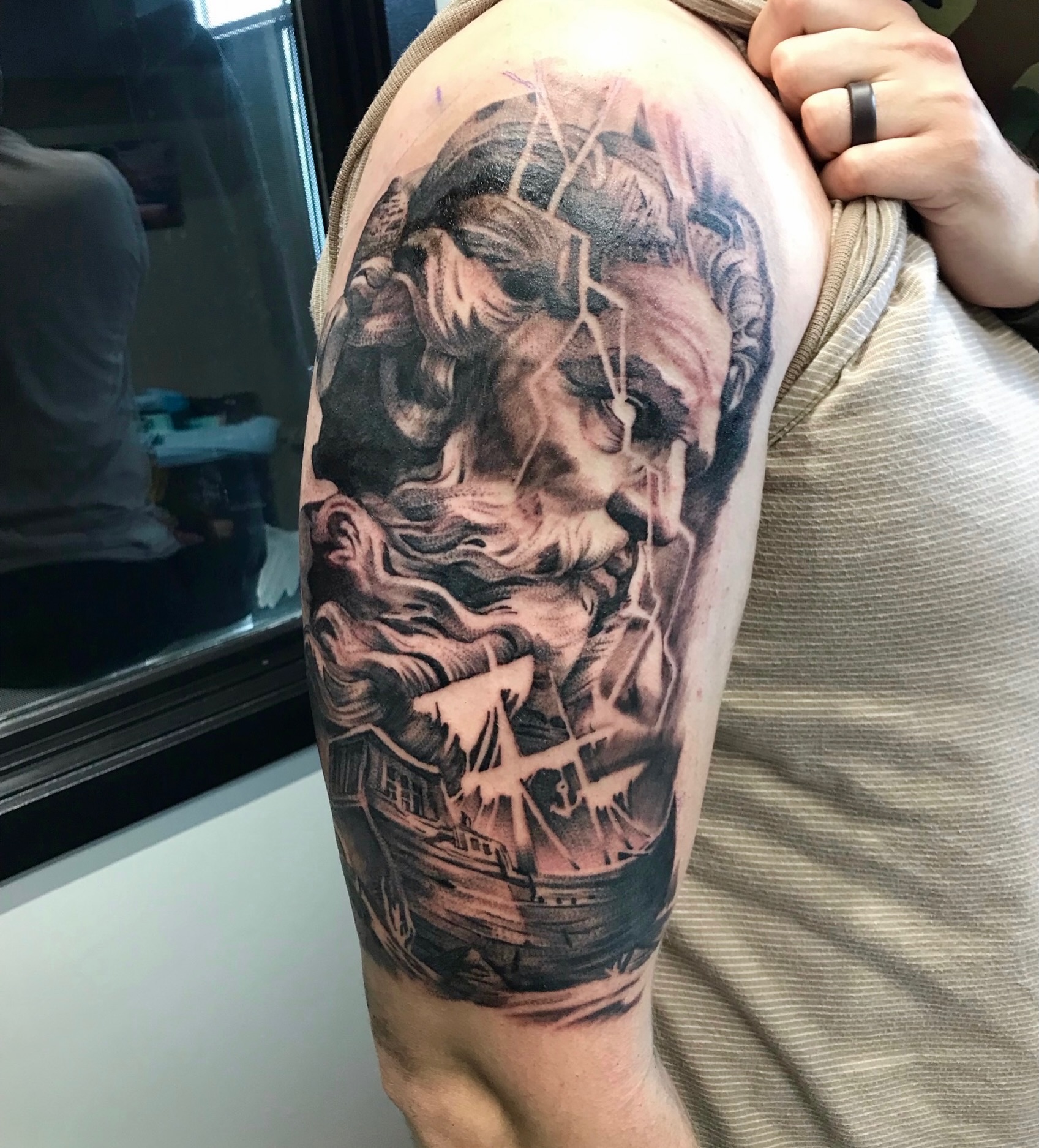 Black and grey realism tattoo