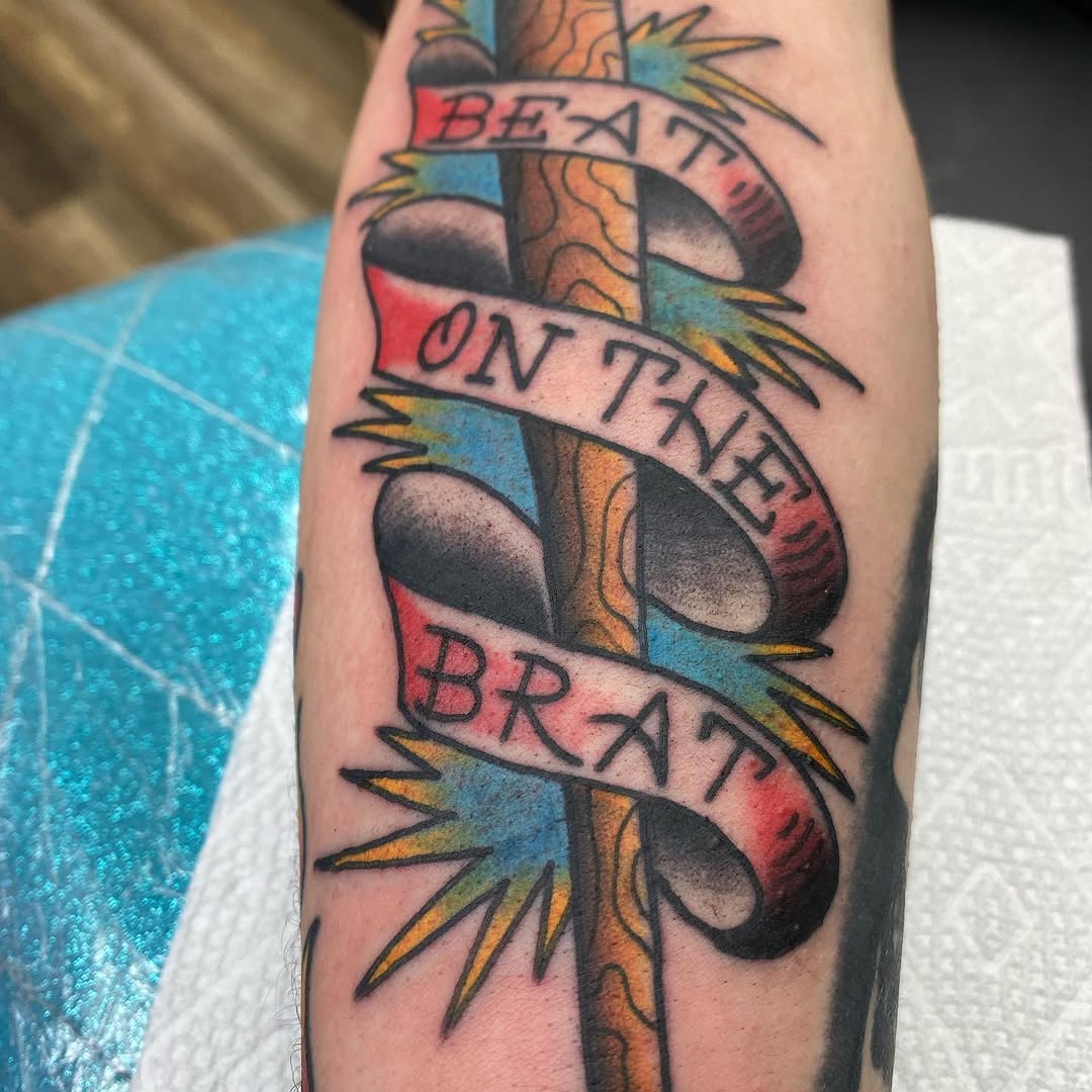 Traditional dagger with Sex on the Brain banner by Marshall
