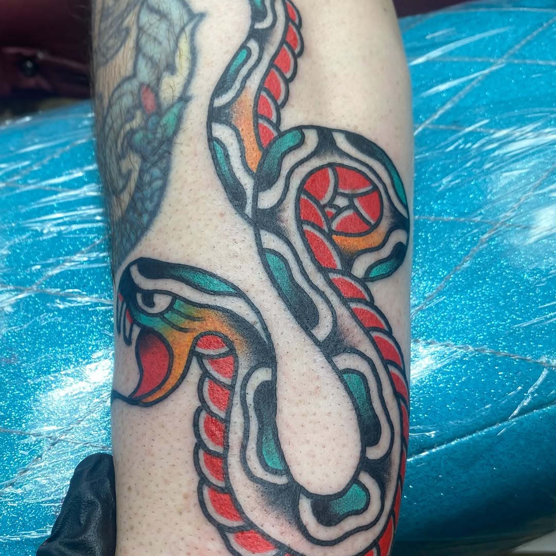 Colour rabbit tattoo by Marshall